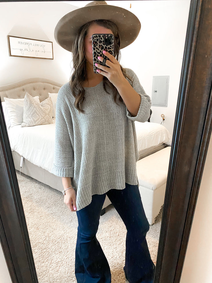Greyleigh’s grey sweater