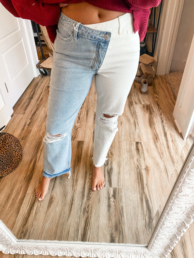 leighton split jeans