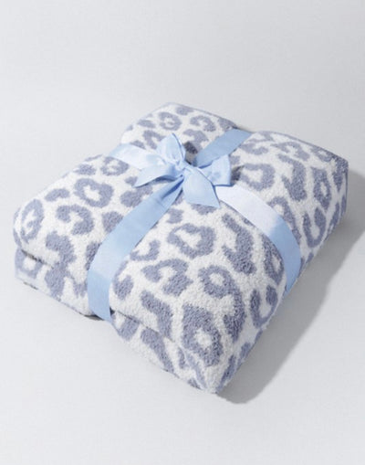 all a dream leopard blanket | blue