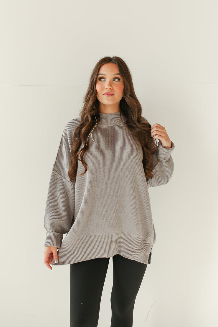 free to roam sweater | grey | s-xl